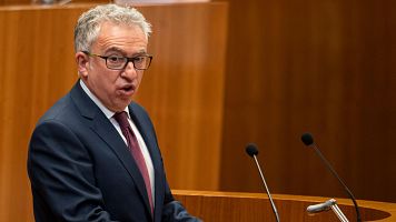 Jos� �ngel Ce�a Tutor, interviene durante el pleno del debate de investidura del candidato del PP a la Presidencia de la Junta de Castilla y Le�n, a 11 de abril de 2022