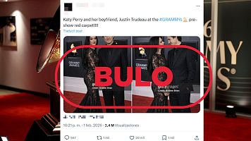 Estas dos fotos de Katy Perry y Justin Trudeau en los Grammy de 2026 son falsas