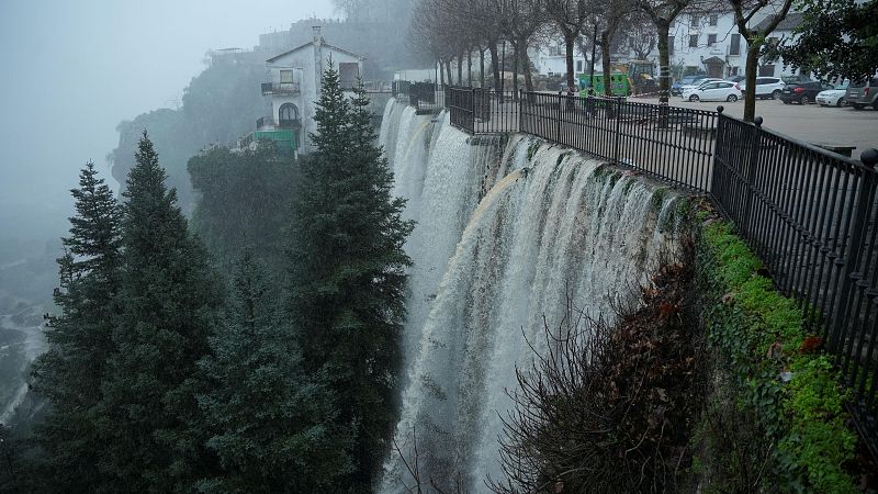La sierra de Grazalema, zona cero de la borrasca Leonardo en Andalucía