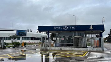 Una de las entradas de la f�brica de Stellantis en Figueruelas (Zaragoza)