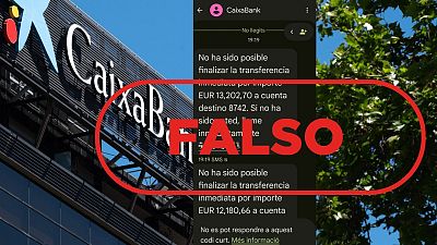 No es un mensaje de CaixaBank avisando de un error en una transferencia, es un fraude