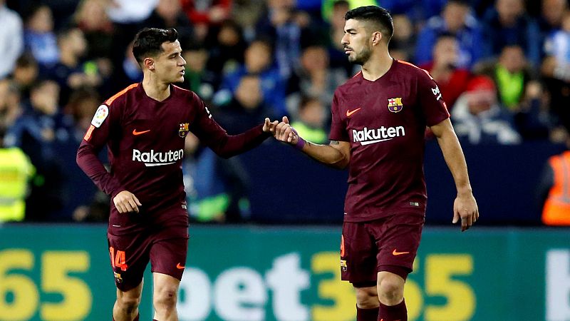 El Barça se gusta en La Rosaleda sin Messi