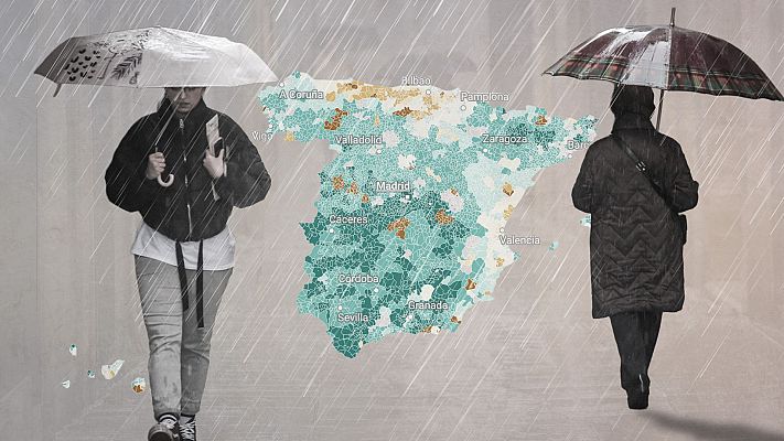 Ya ha llovido el doble o m�s de lo normal en el 66% de Espa�a