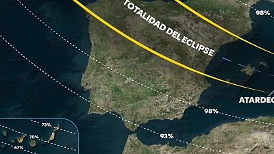 ¿Cuáles son las mejores Comunidades Autónomas y ciudades para ver el eclipse?