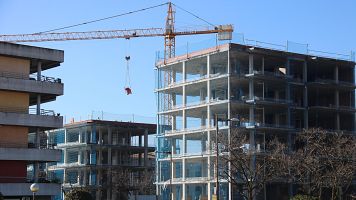 Blocs de pisos en construcci� a la ciutat de Lleida
