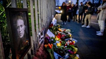 Vigilia en 2024 por la muerte del opositor ruso Navalni
