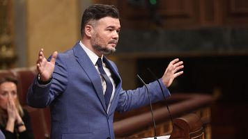 El portavoz de Esquerra Republicana de Catalunya, Gabriel Rufi�n, en el Congreso de los Diputados.