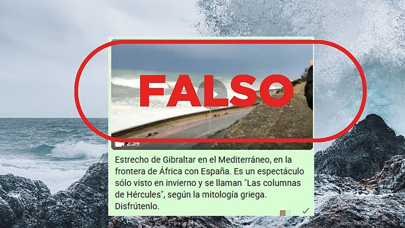 No son olas en el estrecho de Gibraltar en la actualidad, es un v�deo antiguo grabado en San Sebasti�n