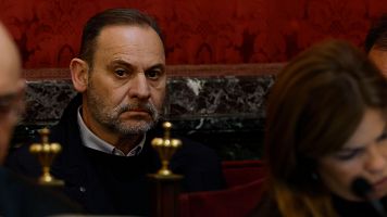 El exministro Jose Luis �balos durante la audiencia preliminar en el Tribunal Supremo.