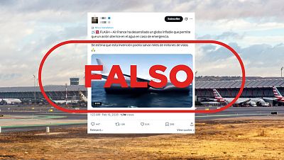 Estas im�genes de un avi�n aterrizando sobre el agua con un globo son falsas