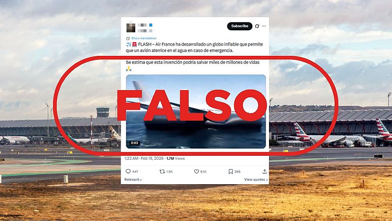 Estas im�genes de un avi�n aterrizando sobre el agua con un globo son falsas