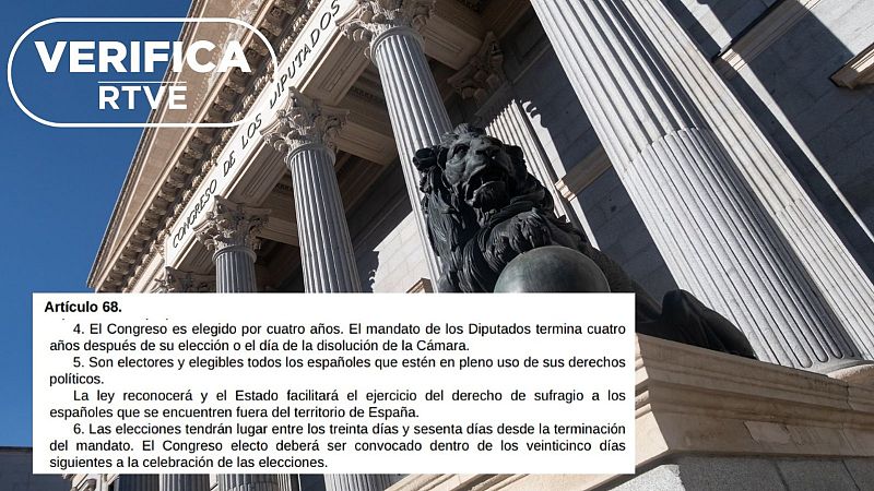 La Constituci�n no permite retrasar las pr�ximas elecciones generales m�s all� de 2027