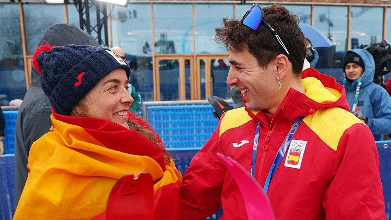 Oriol Cardona y Ana Alonso buscan cerrar los mejores Juegos Ol�mpicos de Invierno espa�oles con el relevo mixto