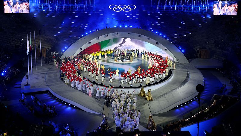Italia exhibe su rico repertorio musical para despedir los Juegos Ol�mpicos de Invierno de Milano Cortina 2026