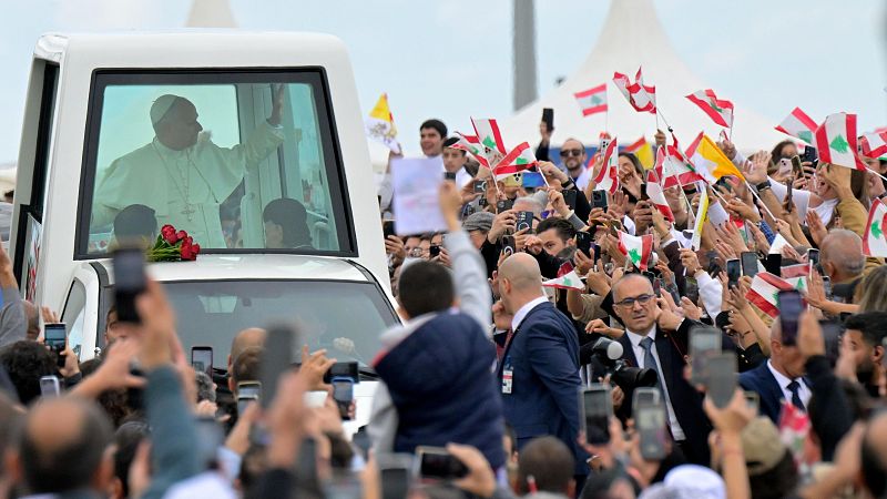 Le�n XIV durante su viaje apost�lico a L�bano en diciembre de 2025