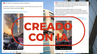 Este v�deo no muestra un ataque de Ir�n a un rascacielos en Bar�in, est� generado con IA