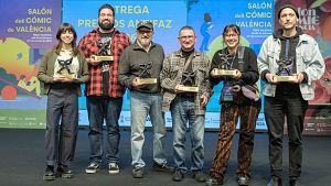 Sal�n de C�mic de Valencia con el premio Antifaz a la labor divulgativa