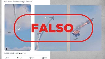 No es un caza F-15 de EE. UU. derribado por Ir�n, es falso