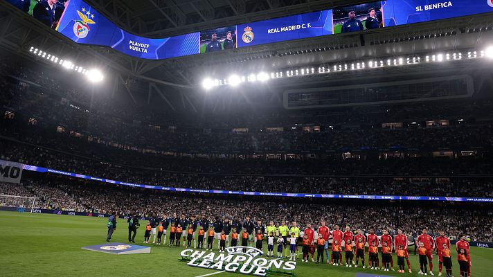 Imagen del partido de Champions entre el Real Madrid y el Benfica.