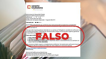 No es un aviso de la plataforma 'Mi carpeta ciudadana', es un fraude