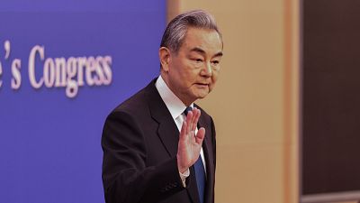 El ministro de Exteriores chino, Wang Yi ofrece una rueda de prensa durante la Cuarta Sesi�n de la 14.� Asamblea Popular Nacional China en Pek�n.
