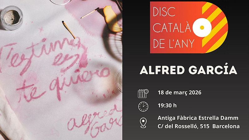 Aconsegueix la teva entrada per a la festa del lliurament del Disc Català de l'Any amb Alfred