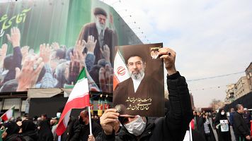 Mojtaba Jamene� pronuncia su primer discurso