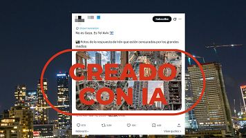 No son im�genes de edificios en ruinas en Tel Aviv, es IA