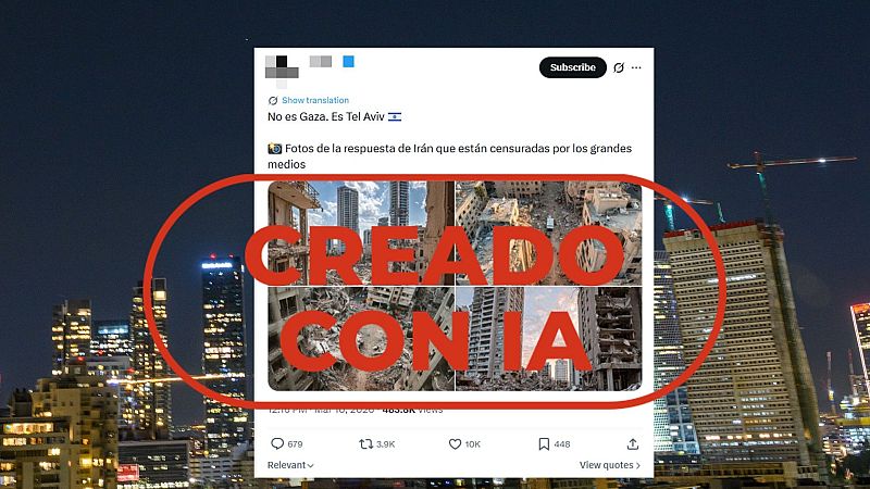 Cuidado, esta publicación contiene imágenes hechas con IA que ubican en Tel Aviv