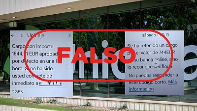 No es un mensaje de Unicaja avisando de un cargo en tu cuenta, es un fraude