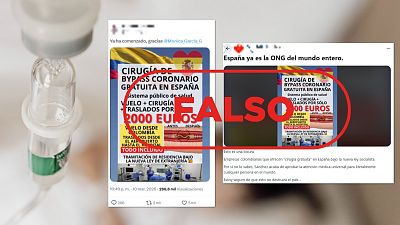 La sanidad p�blica universal no cubre el "venir a operarse" a Espa�a, este cartel es falso