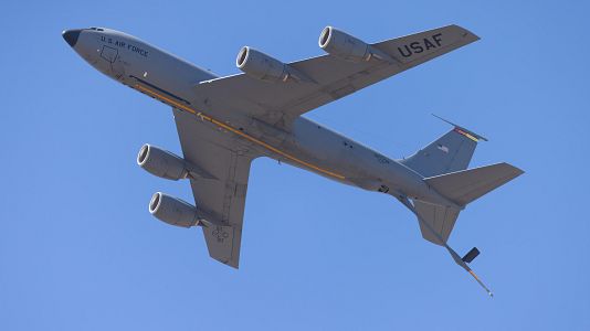 Imagen de archivo de un avi�n cisterna KC - 135 del la Fuerza �erea de Estados Unidos