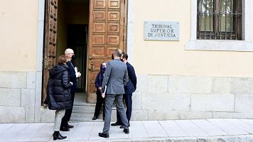 Vista exterior esta tarde del Tribunal Superior de Justicia de Madrid (TSJM).