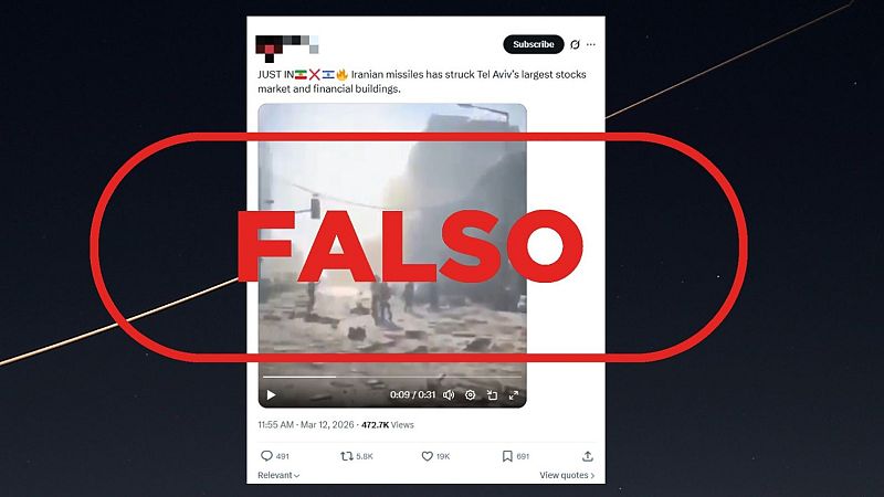 No es Tel Aviv tras un ataque iraní en la actualidad, es un vídeo de junio de 2025