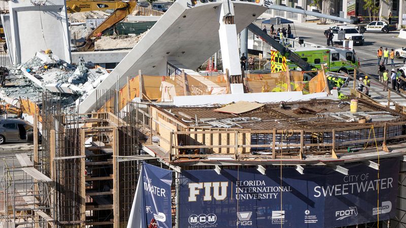 Un ingeniero del puente que se derrumbó en Miami alertó de un crujido días antes del fatal accidente