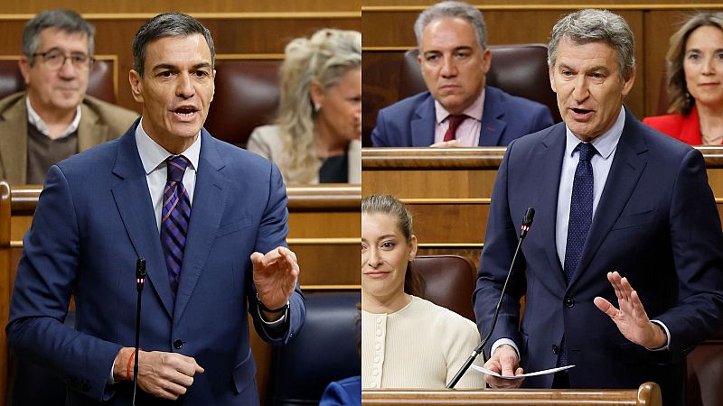 Feijóo acusa a Sánchez de ser un "perdedor" y este le recrimina "que no aclare" si apoya o no la guerra en Irán