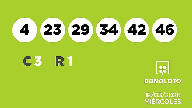Sorteo de la BonoLoto del miércoles 18 de marzo