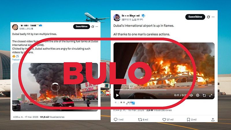 No es el aeropuerto de Dubái tras un ataque de Irán, es el incendio de un mercado en 2020
