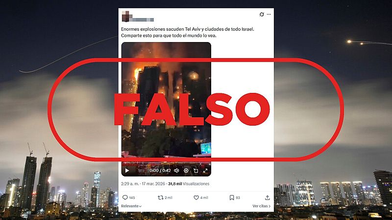 No son explosiones en Tel Aviv: el vídeo es de un incendio en Hong Kong en 2025