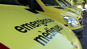 Vehicles del Sistema d'Emerg�ncies M�diques (SEM) estacionats