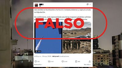 No son im�genes reales del derribo de "un bombardero furtivo B-2 estadounidense" en Ir�n, es falso