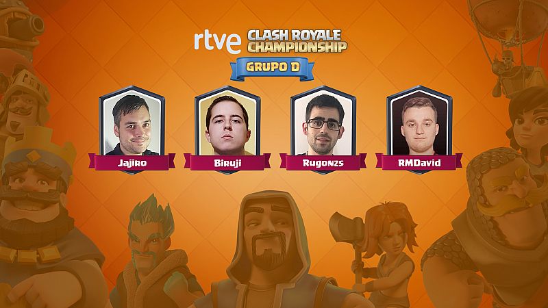 Jajiro, Biruji, Rugonzs y RMDavid, preparados para competir por su pase a la final de RTVE Clash Royale