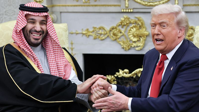 El pr�ncipe heredero saud�, Mohamed Bin Salman, durante su �ltima visita a la Casa Blanca