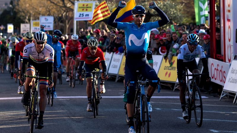 Alejandro Valverde gana la segunda etapa y ya es líder de la Volta