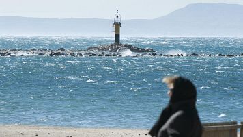 Imagen de archivo de un temporal en Roses, en la Costa Brava