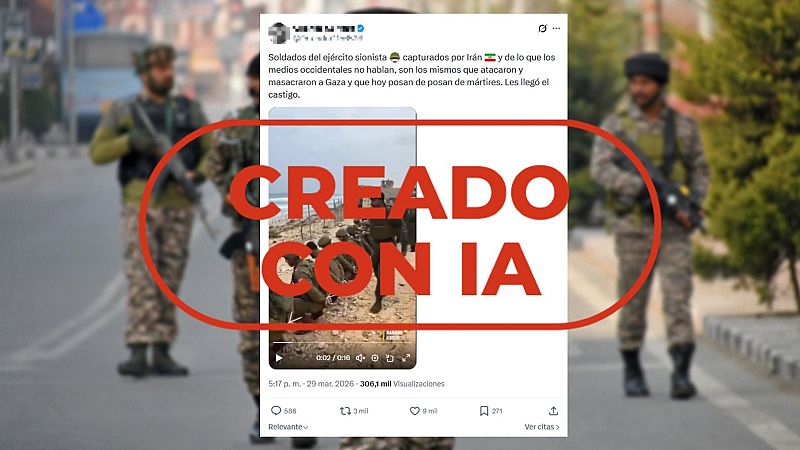 No son soldados israelíes "capturados por Irán", es un vídeo generado con IA