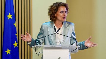 La vicepresidenta primera del Gobierno de Espa�a y candidata del PSOE a la Presidencia de a Junta, Mar�a Jes�s Montero.