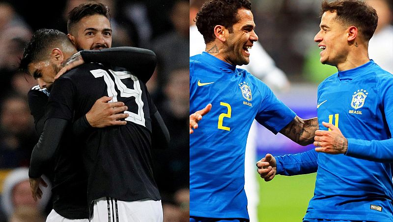 Brasil se gusta ante Rusia y Argentina, sin Messi, vence a Italia