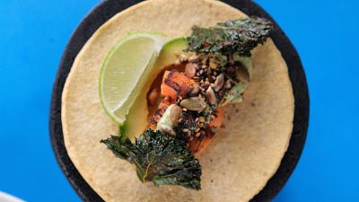 Receta de taco de boniato y salsa de yogur de MasterChef 14