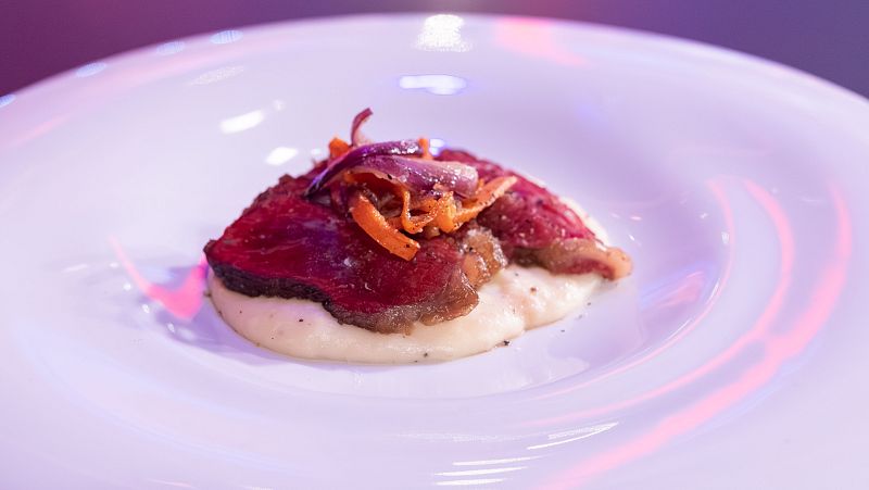 Receta de picaña con parmentier y mostaza de Javier en MasterChef 14
